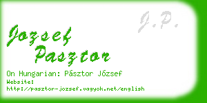 jozsef pasztor business card