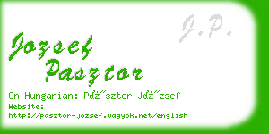 jozsef pasztor business card